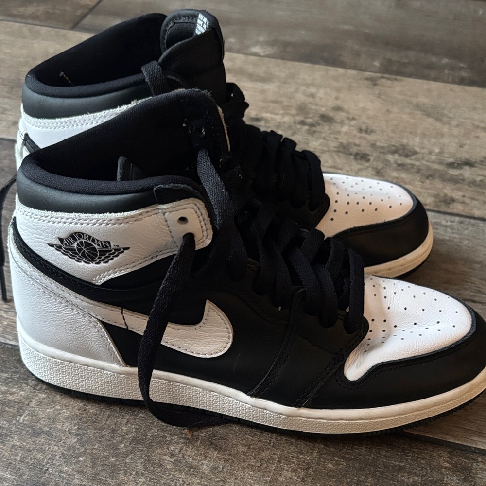 Nike Jordan Black and White High-Top Sneakers